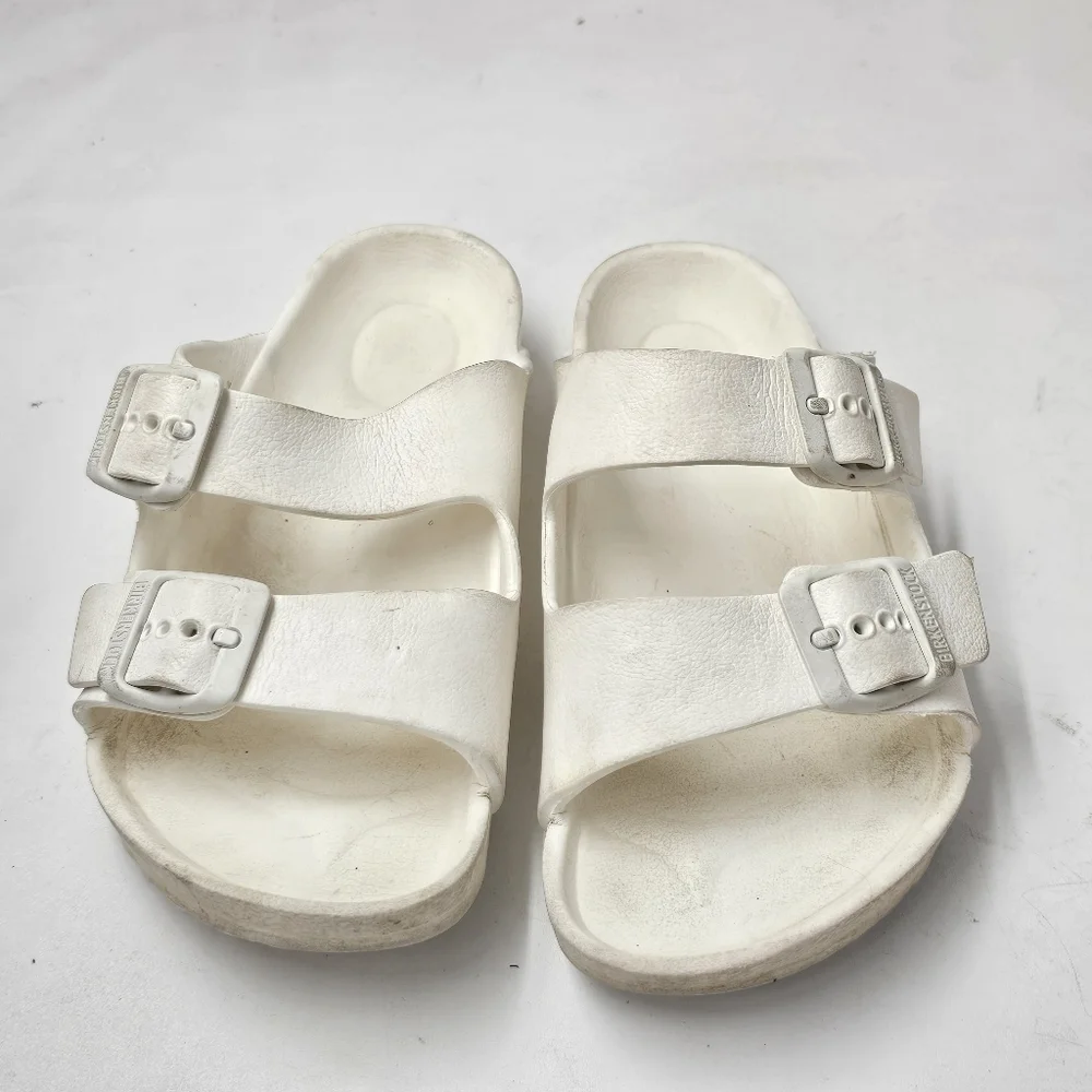Birkenstock Arizona Essentials EVA White Kids US 3–3.5 Slide Sandals Lightweight